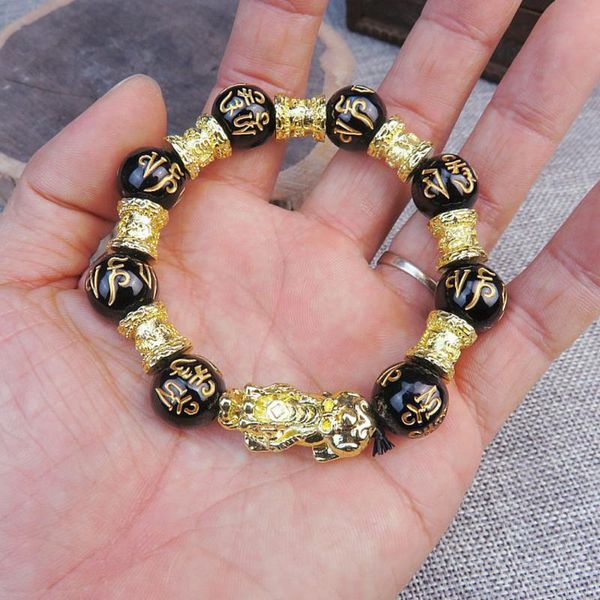 1pc beads bracelets chinese fengshui pixiu wristband wealth good luck bracelet men women chain, Black
1pc beads bracelets chinese fengshui pixiu wristband wealth good luck bracelet men women chain, Black