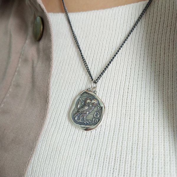 925 sterling silver vintage do old owl pendants necklace designer new works simple design personality necklace for women
925 sterling silver vintage do old owl pendants necklace designer new works simple design personality necklace for women