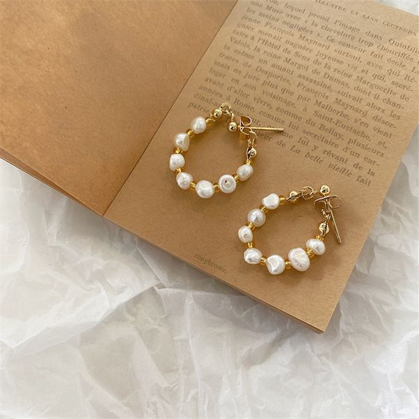baroque pearl beads hoop earrings for women gold color circle earring korean pearl earrings elegant jewelry, Golden;silver
baroque pearl beads hoop earrings for women gold color circle earring korean pearl earrings elegant jewelry, Golden;silver