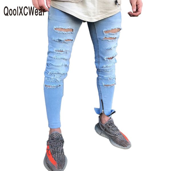 qoolxcwear new jeans hole jogger skinny jeans men biker pencil pant mens zipper ripped men, Blue
qoolxcwear new jeans hole jogger skinny jeans men biker pencil pant mens zipper ripped men, Blue