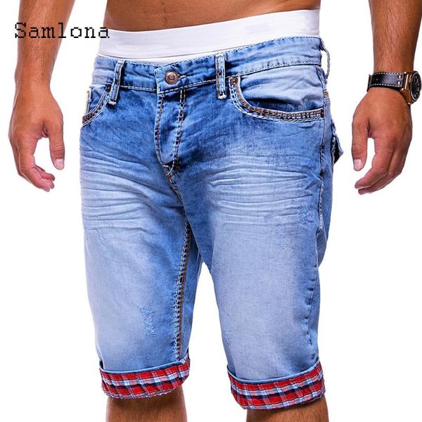 samlona men's denim shorts blue leisure jean short pants summer new casual multi-pockets low waist shorts men clothing 2020
samlona men's denim shorts blue leisure jean short pants summer new casual multi-pockets low waist shorts men clothing 2020
