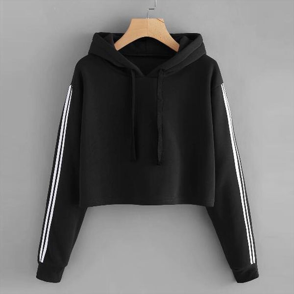 fashion women crop sweatshirt hoodie solid lace up drawstring long sleeve sweatershirt hoodie harajuku hoodie women, Black
fashion women crop sweatshirt hoodie solid lace up drawstring long sleeve sweatershirt hoodie harajuku hoodie women, Black