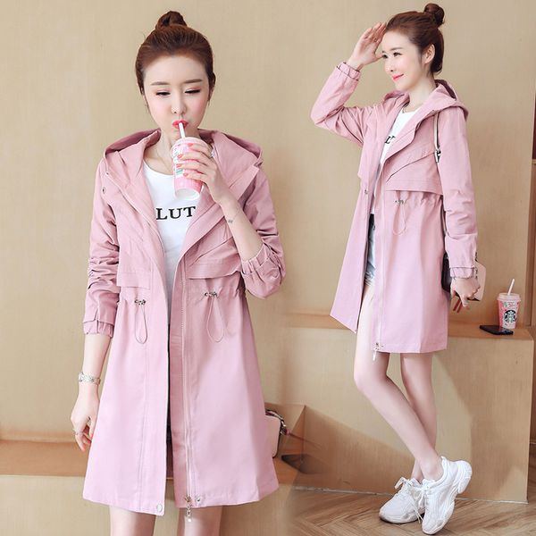 women's trench coats long jacket with hooded for women slim casual windbreaker coat fashion ladies loose jackets and zipper spring autu, Tan;black
women's trench coats long jacket with hooded for women slim casual windbreaker coat fashion ladies loose jackets and zipper spring autu, Tan;black