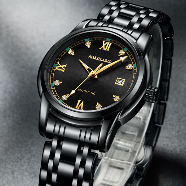 aokulasic automatic mechanical men wristwatch army sport male clock waterproof business man watch 023, Slivery;brown
aokulasic automatic mechanical men wristwatch army sport male clock waterproof business man watch 023, Slivery;brown