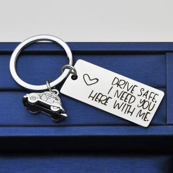 the new (drive safe i need you) drive a good three-dimensional creative car keychain, Silver 
the new (drive safe i need you) drive a good three-dimensional creative car keychain, Silver