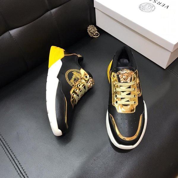2021q custom new medusa embossed leather low -sneakers ,comfortable and breathable flat -bottomed versatile shoes ,original box packagin, Black
2021q custom new medusa embossed leather low -sneakers ,comfortable and breathable flat -bottomed versatile shoes ,original box packagin, Black