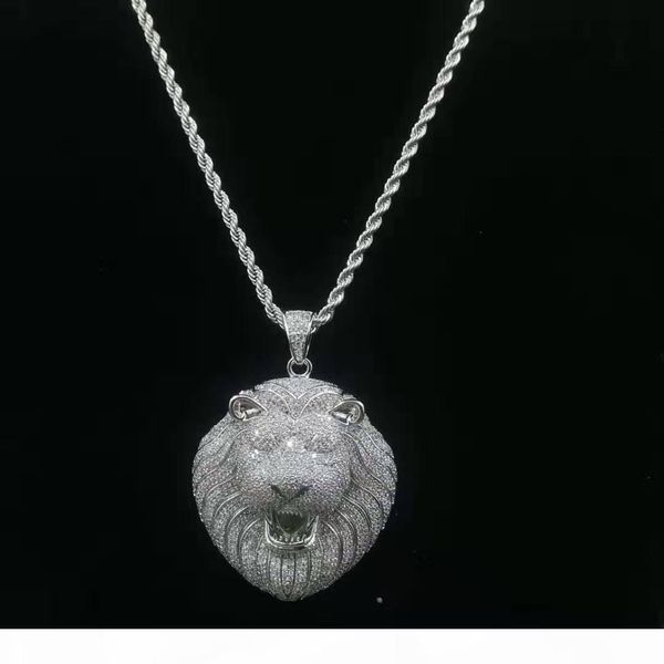 iced out pendant hip hop bling chains jewelry men luxury designer necklace mens gold chain pendants diamond lion rapper fashion accessories, Silver
iced out pendant hip hop bling chains jewelry men luxury designer necklace mens gold chain pendants diamond lion rapper fashion accessories, Silver