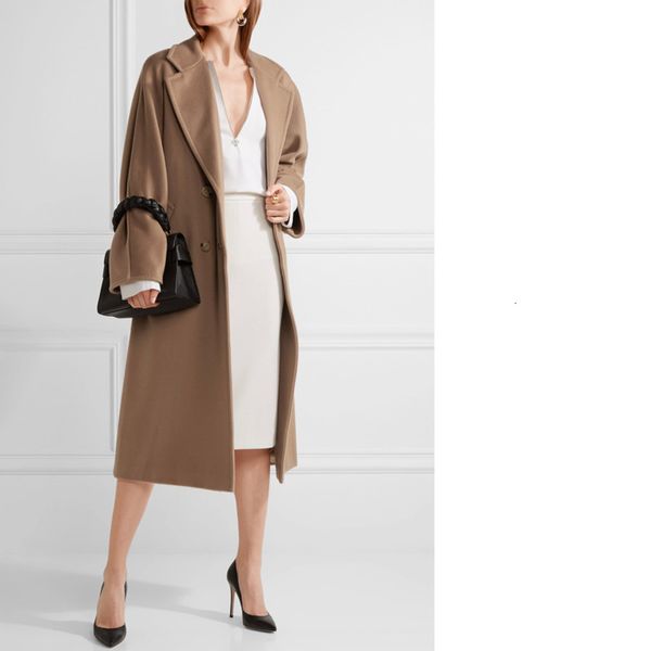 women's wool & blends 2021 spring autumn women notched woolen robe long coat female outerwear manteau femme abrigos mujer ladies overco, Black
women's wool & blends 2021 spring autumn women notched woolen robe long coat female outerwear manteau femme abrigos mujer ladies overco, Black