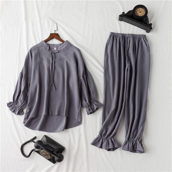 cotton pajama sets women vintage long sleeve shirts and trousers 2pcs soft pyjamas sleepwear cute pullovers suit, Black;red
cotton pajama sets women vintage long sleeve shirts and trousers 2pcs soft pyjamas sleepwear cute pullovers suit, Black;red
