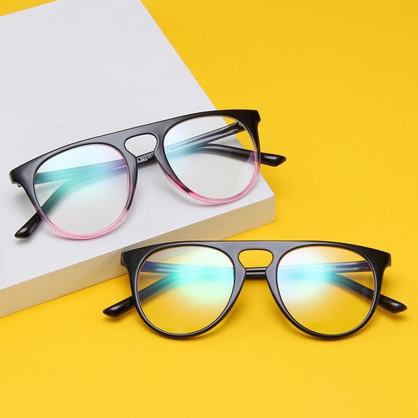 new personality single beam glasses frame men's fashion flat light box ladies retro glasses can be equipped with frame, Black
new personality single beam glasses frame men's fashion flat light box ladies retro glasses can be equipped with frame, Black