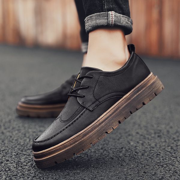 men shoes leather brogue shoes brand fashion business outdoor travel casual natural footwear male classic office non-slip flats, Black
men shoes leather brogue shoes brand fashion business outdoor travel casual natural footwear male classic office non-slip flats, Black