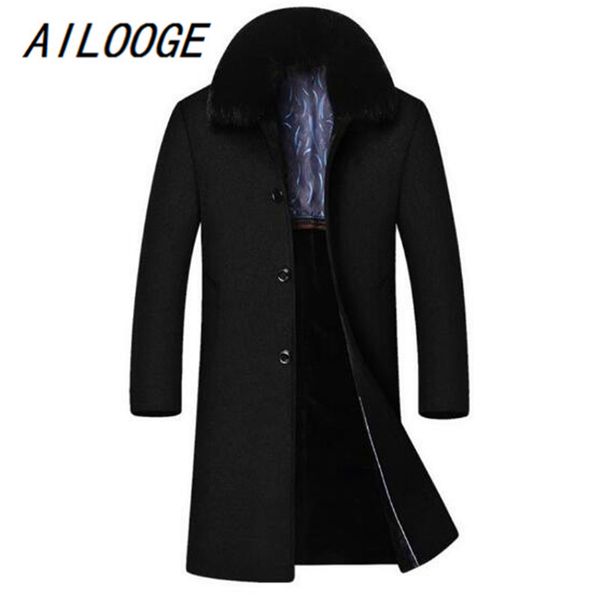 ailooge winter high-end men's jacket business casual warm coat plus velvet wool coat long overcoat windbreaker fur collar, Black
ailooge winter high-end men's jacket business casual warm coat plus velvet wool coat long overcoat windbreaker fur collar, Black
