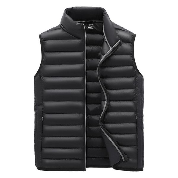 winter thick men vests solid color stand collar zipper sleeveless coats casual warm men outerwear vest, Black;white
winter thick men vests solid color stand collar zipper sleeveless coats casual warm men outerwear vest, Black;white