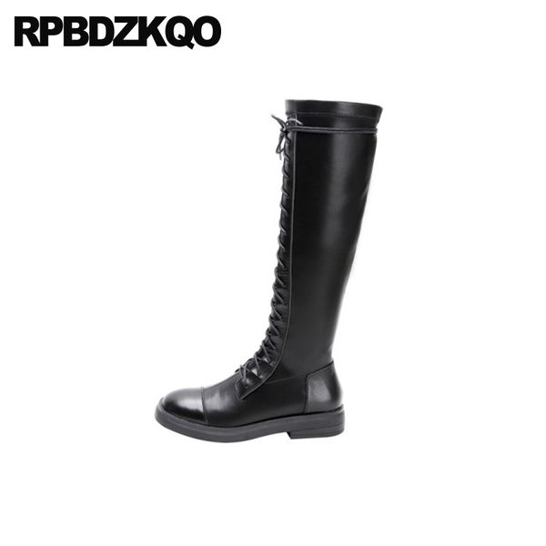 autumn shoes women black long knee high lace up boots winter round toe casual chunky low heel genuine leather tall
autumn shoes women black long knee high lace up boots winter round toe casual chunky low heel genuine leather tall