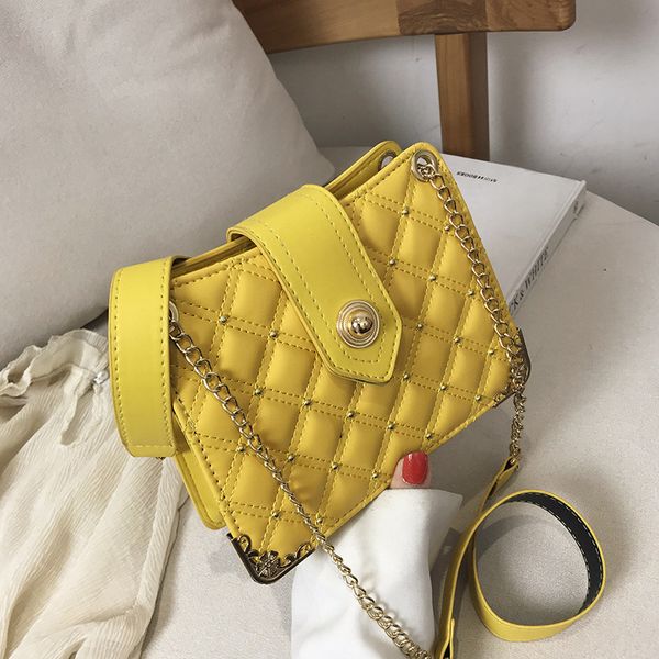 lily queen women plaid mini crossbody messenger bag chain rivet solid pu flap shoulder bags