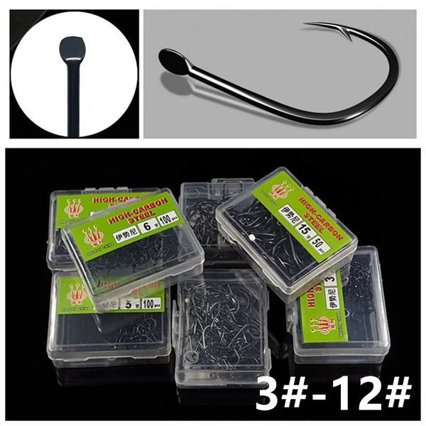 1000pcs/10box 3#-12# black ise hook high carbon steel without hole barbed fishing hooks fishhooks fishing tackle e-015
1000pcs/10box 3#-12# black ise hook high carbon steel without hole barbed fishing hooks fishhooks fishing tackle e-015