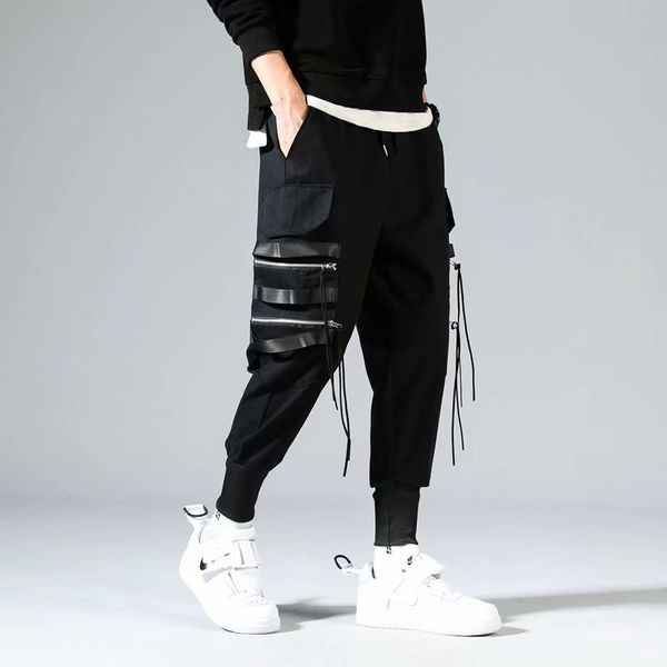 men's pants summer thin overalls tide brand trend super fire beam feet student loose korean casual trousers, Black
men's pants summer thin overalls tide brand trend super fire beam feet student loose korean casual trousers, Black