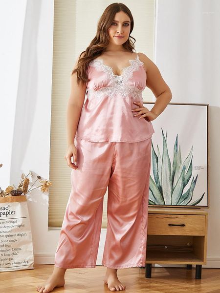 women summer pyjamas sets plus size women sleepwear fashion pink v neck lace sleeveless pyjamas, Black;red
women summer pyjamas sets plus size women sleepwear fashion pink v neck lace sleeveless pyjamas, Black;red