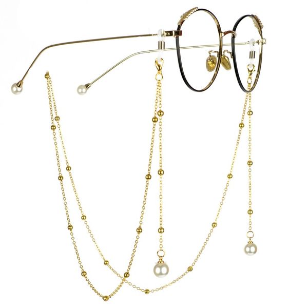 fashion reading glasses chain for women female metal sunglasses casual imitation pearl pendant eyeglass chain for glasses women, Silver
fashion reading glasses chain for women female metal sunglasses casual imitation pearl pendant eyeglass chain for glasses women, Silver