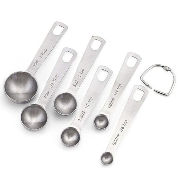 household scales 6pcs/set stainless steel measuring spoons with ring holder for baking cooking cups bakeware high-quality grade
household scales 6pcs/set stainless steel measuring spoons with ring holder for baking cooking cups bakeware high-quality grade