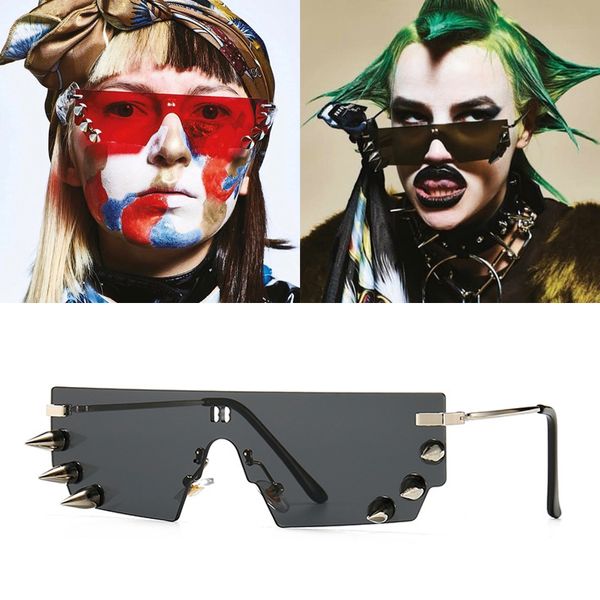 new modern retro punk studded exaggerated sunglasses ins style big sunglasses 2020, White;black
new modern retro punk studded exaggerated sunglasses ins style big sunglasses 2020, White;black