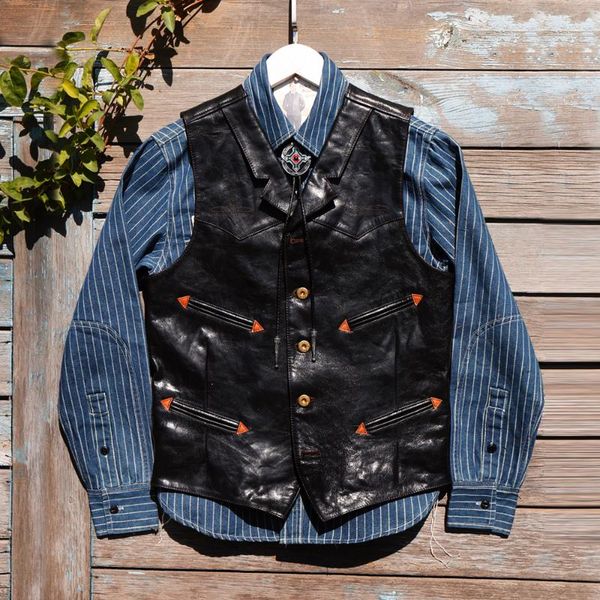 men's vests cdj-7 super offer read description asian small size genuine horsehide stylish horse leather vest, Black;white
men's vests cdj-7 super offer read description asian small size genuine horsehide stylish horse leather vest, Black;white