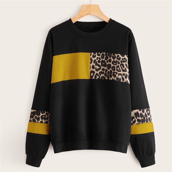 crew neck long sleeve patchwork pullover sweatshirt sudadera mujer moletom kawaii roupas women leopard print sweatshirt, Black
crew neck long sleeve patchwork pullover sweatshirt sudadera mujer moletom kawaii roupas women leopard print sweatshirt, Black