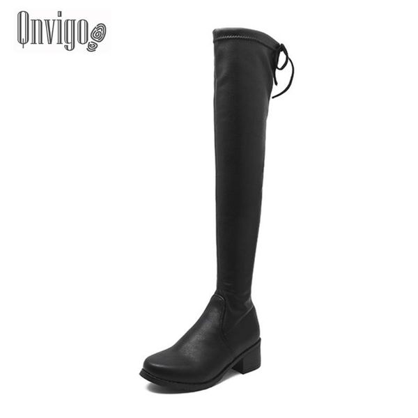 qnvigo over-the-knee boots pointed female winter genuine leather office big size 10 thick heel party over the knee boots, Black
qnvigo over-the-knee boots pointed female winter genuine leather office big size 10 thick heel party over the knee boots, Black