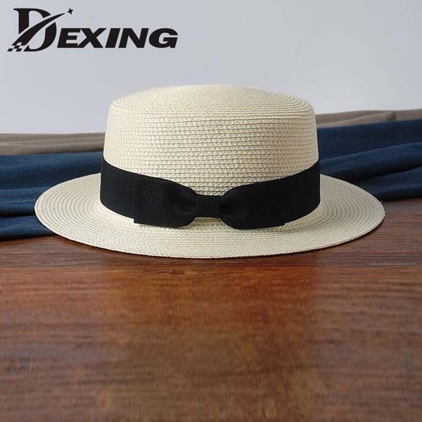 wholesale sun flat straw hat boater hat girls bow summer hats for women beach flat panama straw chapeau femme, Blue;gray
wholesale sun flat straw hat boater hat girls bow summer hats for women beach flat panama straw chapeau femme, Blue;gray