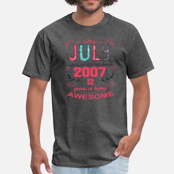 july 2007 12th birthday gift 12 years old t shirt men designs cotton round collar kawaii cute funny summer formal shirt
july 2007 12th birthday gift 12 years old t shirt men designs cotton round collar kawaii cute funny summer formal shirt