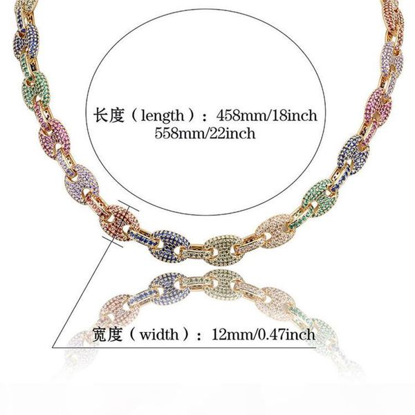new 18inch mens necklace with colorful zircon gold silver plated hip hop jewelry accessories bling chains necklaces for mens and women gift
new 18inch mens necklace with colorful zircon gold silver plated hip hop jewelry accessories bling chains necklaces for mens and women gift