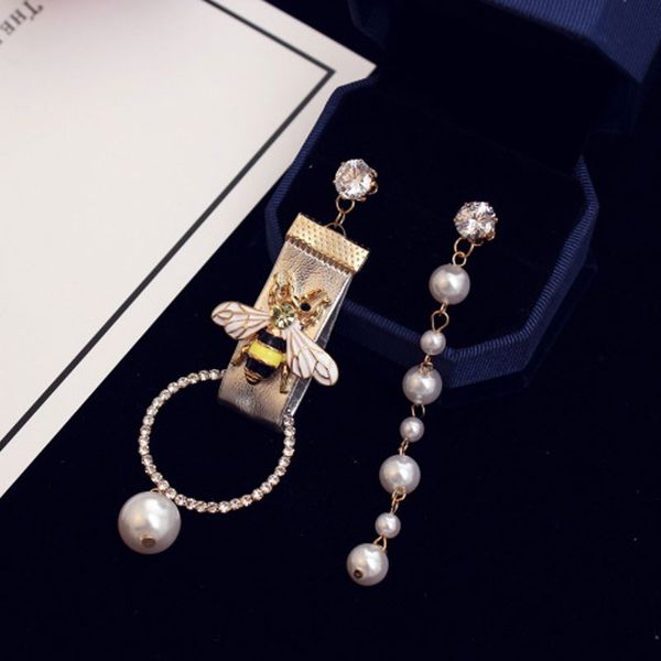 bee pearls long designer pendientes mujer brincos statement earrings jewlery for women, Silver
bee pearls long designer pendientes mujer brincos statement earrings jewlery for women, Silver