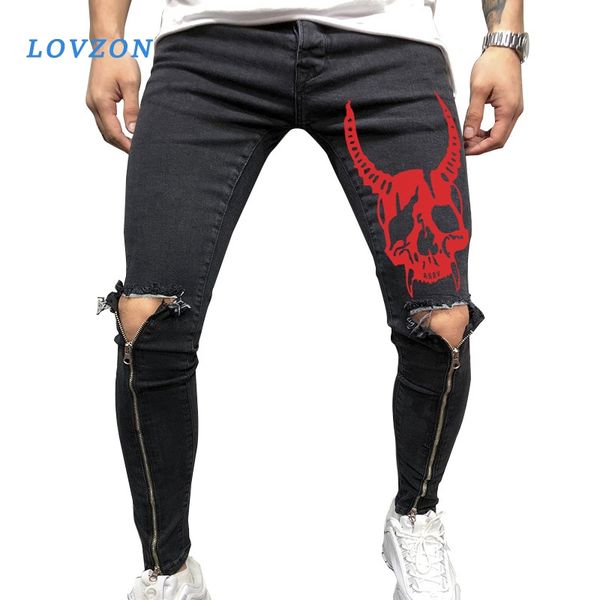 lovzon mens print distressed skinny jeans for male new hole zipper casual athleisure sportswear slim long denim pencil pants, Blue
lovzon mens print distressed skinny jeans for male new hole zipper casual athleisure sportswear slim long denim pencil pants, Blue