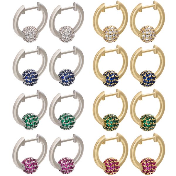 zhukou one pair 17x19mm cz crystal small hoop earrings with balls for women girls brass popular earring hoop jewelry model:ve169, Golden;silver
zhukou one pair 17x19mm cz crystal small hoop earrings with balls for women girls brass popular earring hoop jewelry model:ve169, Golden;silver