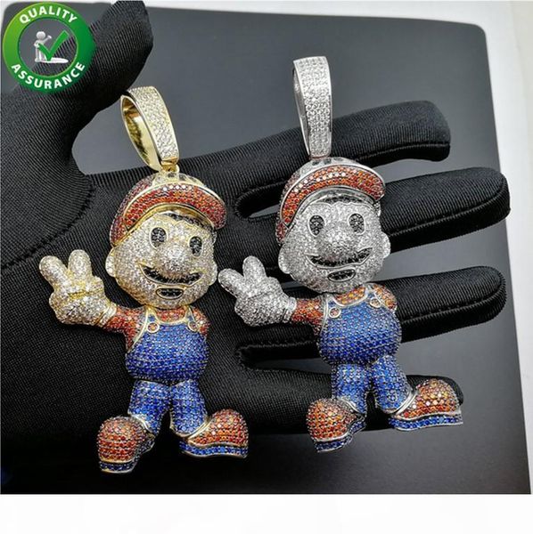 hip hop designer jewelry luxury pendant boys iced out cz diamond hollow mario dollar gangster kid cartoon pendants wedding accessories dj, Silver
hip hop designer jewelry luxury pendant boys iced out cz diamond hollow mario dollar gangster kid cartoon pendants wedding accessories dj, Silver