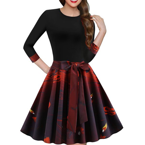 casual dresses halloween vintage black dress women skull print patchwork midi autumn winter long sleeve elegant party plus size, Black;gray
casual dresses halloween vintage black dress women skull print patchwork midi autumn winter long sleeve elegant party plus size, Black;gray