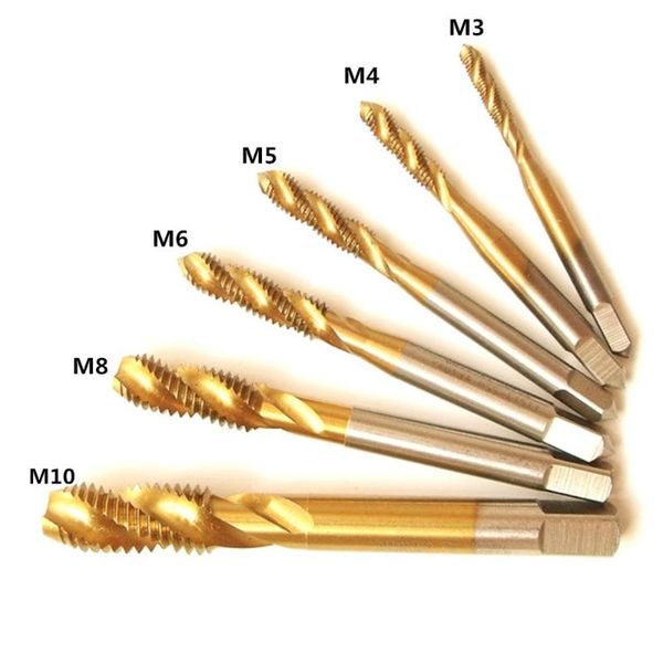 6pcs/set hss m3 m4 m5 m6 m8 m10 machine spiral point straight fluted hand tap screw thread metric plug drill bit tap set
6pcs/set hss m3 m4 m5 m6 m8 m10 machine spiral point straight fluted hand tap screw thread metric plug drill bit tap set
