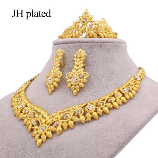 dubai gold color jewelry sets african wedding bridal wife gifts for women necklace bracelet earrings ring jewellery set, Silver
dubai gold color jewelry sets african wedding bridal wife gifts for women necklace bracelet earrings ring jewellery set, Silver