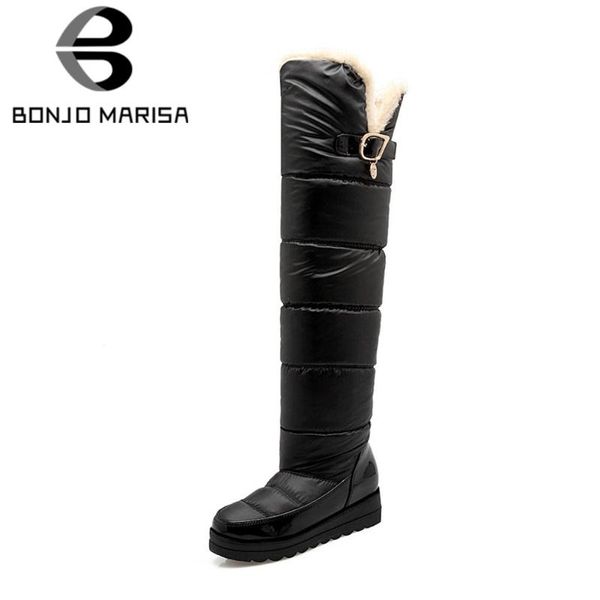 bonjomarisa female warm short plush mid calf snowboots waterproof add fur wedges boots women comfy thick fur shoes woman, Black
bonjomarisa female warm short plush mid calf snowboots waterproof add fur wedges boots women comfy thick fur shoes woman, Black