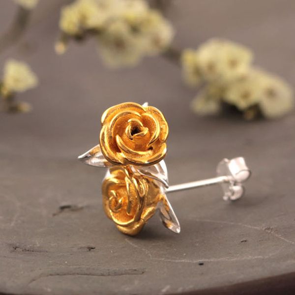 stud flyleaf 925 sterling silver rose flowers earrings for women fashion style lady gift sterling-silver-jewelry, Golden;silver
stud flyleaf 925 sterling silver rose flowers earrings for women fashion style lady gift sterling-silver-jewelry, Golden;silver