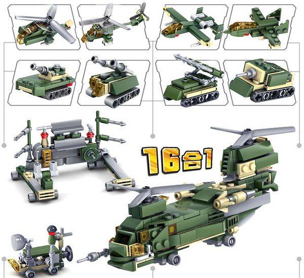 16in1 military tank army figures troops armored car building blocks sets diy bricks helicopter aircraft model education kids toys 06
16in1 military tank army figures troops armored car building blocks sets diy bricks helicopter aircraft model education kids toys 06