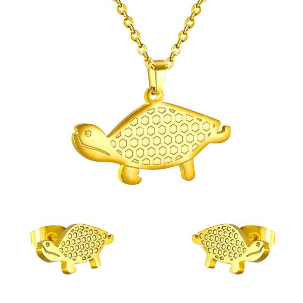 luxukisskids jewellery stainless steel tortoise pendant necklace stud earring dubai gold jewelry set for women girls, Silver
luxukisskids jewellery stainless steel tortoise pendant necklace stud earring dubai gold jewelry set for women girls, Silver