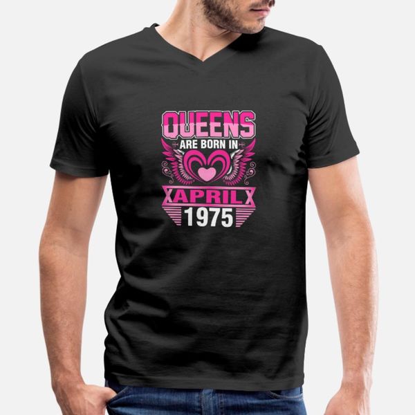 queens are born in april 1975 t shirt men customized short sleeve crew neck trend gift comical spring autumn pictures shirt, White;black
queens are born in april 1975 t shirt men customized short sleeve crew neck trend gift comical spring autumn pictures shirt, White;black