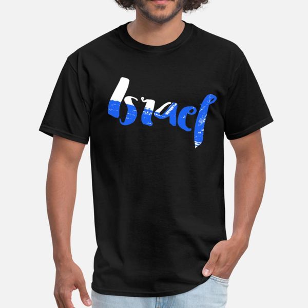 israel t shirt men personalized 100% cotton round neck fit famous funny casual summer style letters shirt