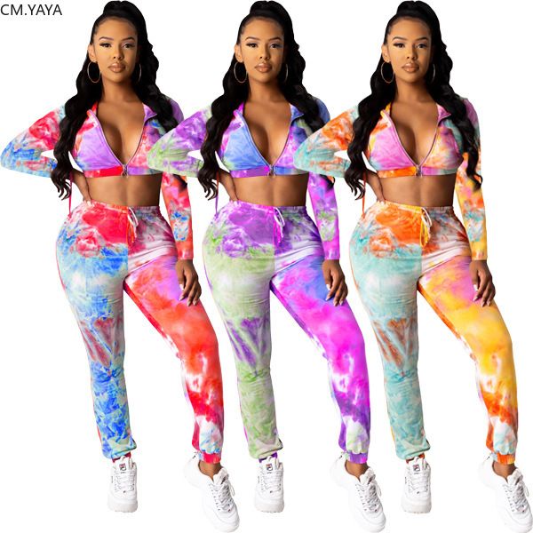 cm.yaya active wear tie dye print women's set hooded zipper sweatshirts jogger pants suit tracksuit two piece set fitness outfit, Gray
cm.yaya active wear tie dye print women's set hooded zipper sweatshirts jogger pants suit tracksuit two piece set fitness outfit, Gray