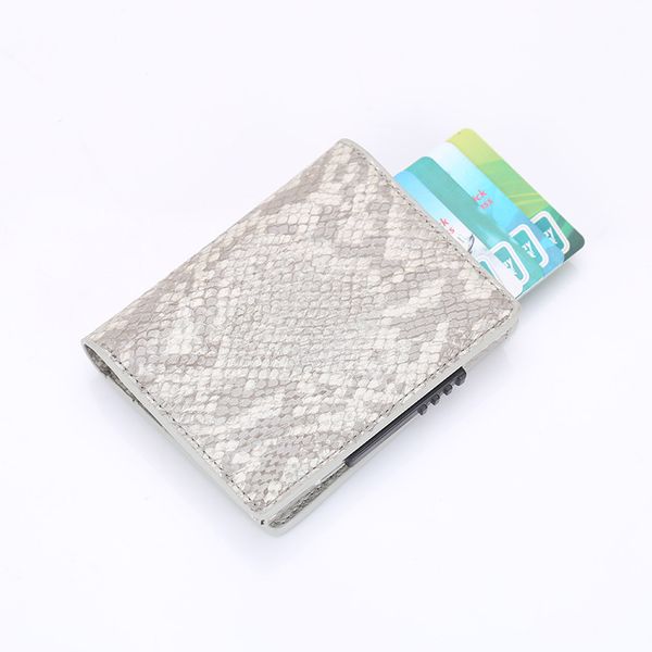 fashion designer ultra thin metal aluminum box business card holder animal snake leather skin spring rfid blocking wallet for men women, Red;black
fashion designer ultra thin metal aluminum box business card holder animal snake leather skin spring rfid blocking wallet for men women, Red;black