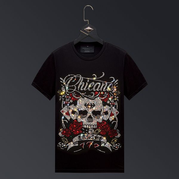 2020skull rhinestone t-shirt men's short sleeve 2020 new ice silk clothes men's fashion t-shirt men's large size social peopl, White;black
2020skull rhinestone t-shirt men's short sleeve 2020 new ice silk clothes men's fashion t-shirt men's large size social peopl, White;black