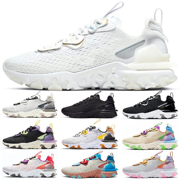 react vision men women running shoes triple black white iridescent vast grey pn dust fashion mens womens trainers sport sneakers, White;red
react vision men women running shoes triple black white iridescent vast grey pn dust fashion mens womens trainers sport sneakers, White;red