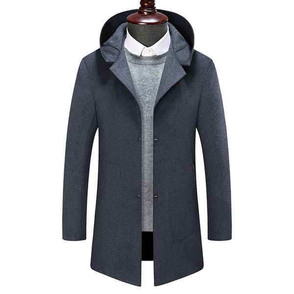 men's wool & blends mens woolen coat winter fashion fleece lined warm hooded jacket men casual thicken long overcoat outerwear male, Black
men's wool & blends mens woolen coat winter fashion fleece lined warm hooded jacket men casual thicken long overcoat outerwear male, Black