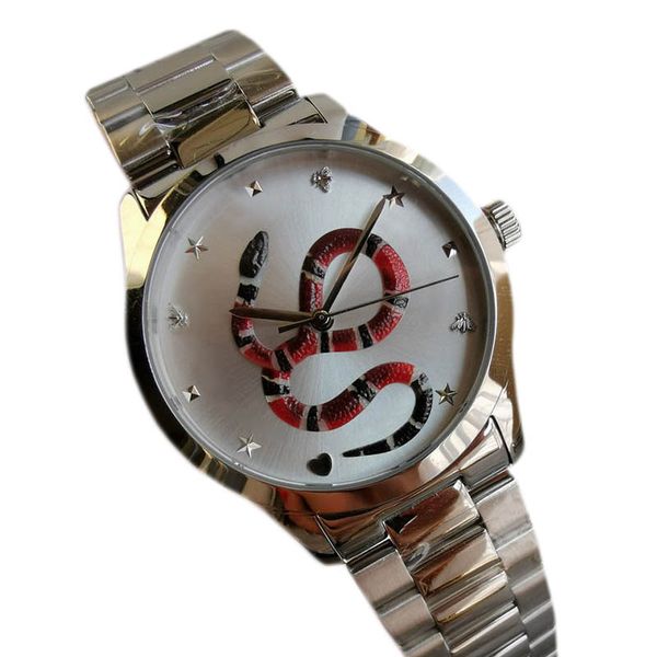 fashion g-timeless couple watch 38mm 28mm luxury mens women watch stainless steel strap quartz snake wristwatch montre de luxe watches, Slivery;brown
fashion g-timeless couple watch 38mm 28mm luxury mens women watch stainless steel strap quartz snake wristwatch montre de luxe watches, Slivery;brown